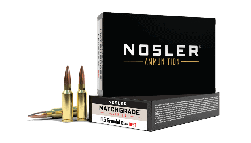 Featured image for “Nosler 6.5mm Grendel 123gr HPBT Custom Competition Match Grade Ammunition (20ct)”