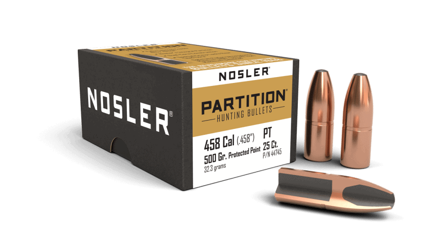 Featured image for “Nosler 458 Cal 500gr PPT Partition (25ct)”