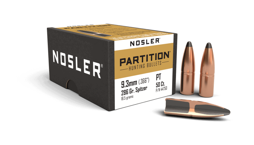 Featured image for “Nosler 9.3mm 286gr Partition (50ct)”