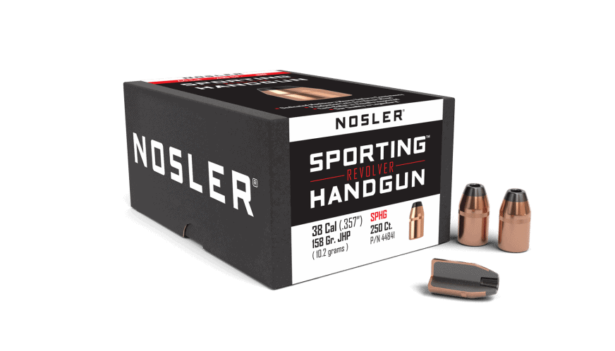 Featured image for “Nosler 38 Cal 158gr JHP Sporting Handgun (250ct)”