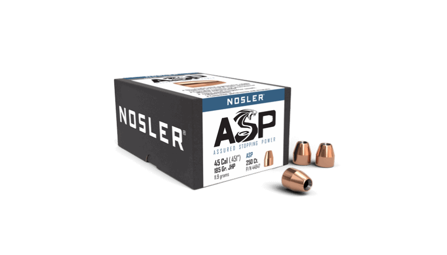 Featured image for “Nosler 45 Cal 185gr JHP Custom Competition (250ct)”