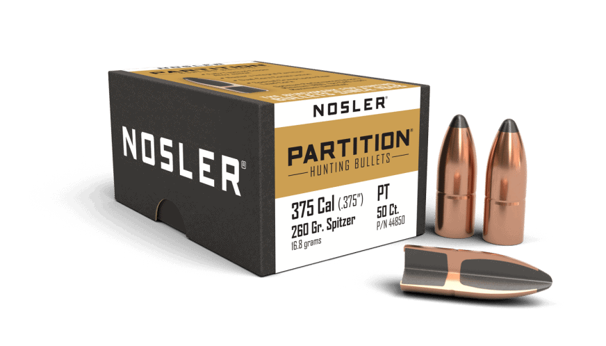 Featured image for “Nosler 375 Cal 260gr Partition (50ct)”