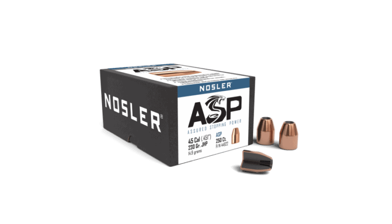 Nosler 45 Caliber 230gr JHP ASP  (250ct) - BN44922