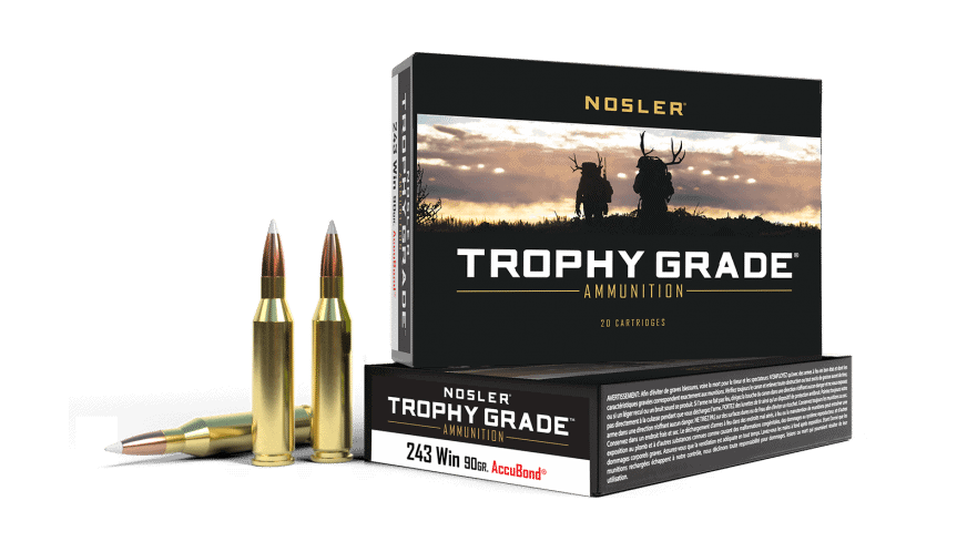 Featured image for “Nosler 243 Win 90gr AccuBond Trophy Grade Ammunition (20ct)”
