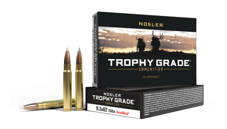 Nosler 9.3x62 Mauser 250gr AccuBond Trophy Grade Ammunition (20ct) - 48634