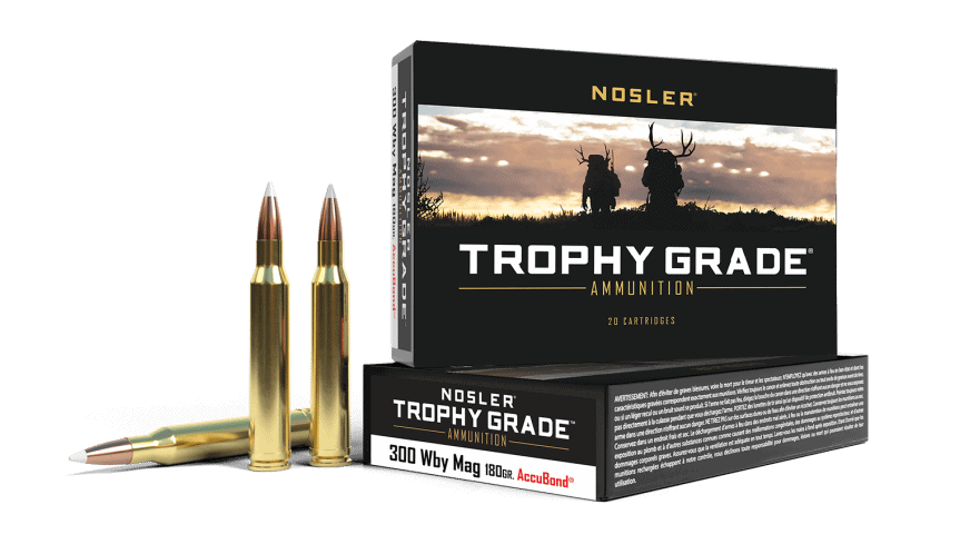Featured image for “Nosler 300 Weatherby Mag 180gr AccuBond Trophy Grade Ammunition (20ct)”
