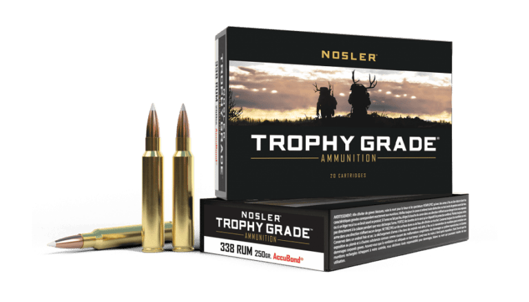 Nosler 338 RUM 250gr AccuBond Trophy Grade Ammunition (20ct) - 48952