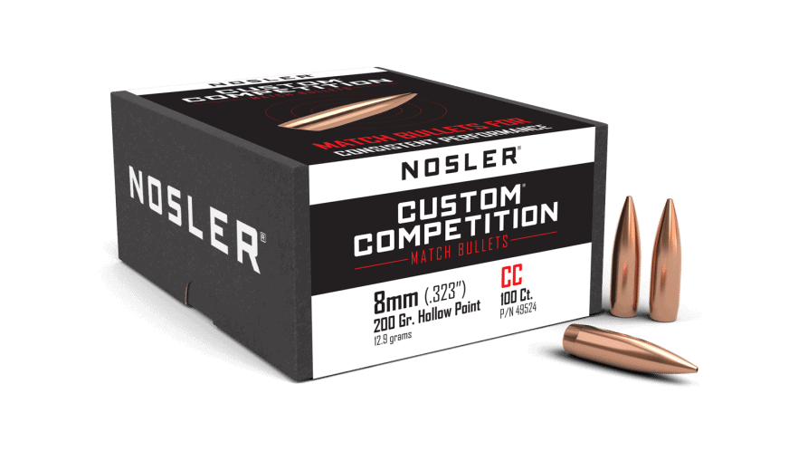 Featured image for “Nosler 8mm 200gr HPBT Custom Competition (100ct)”