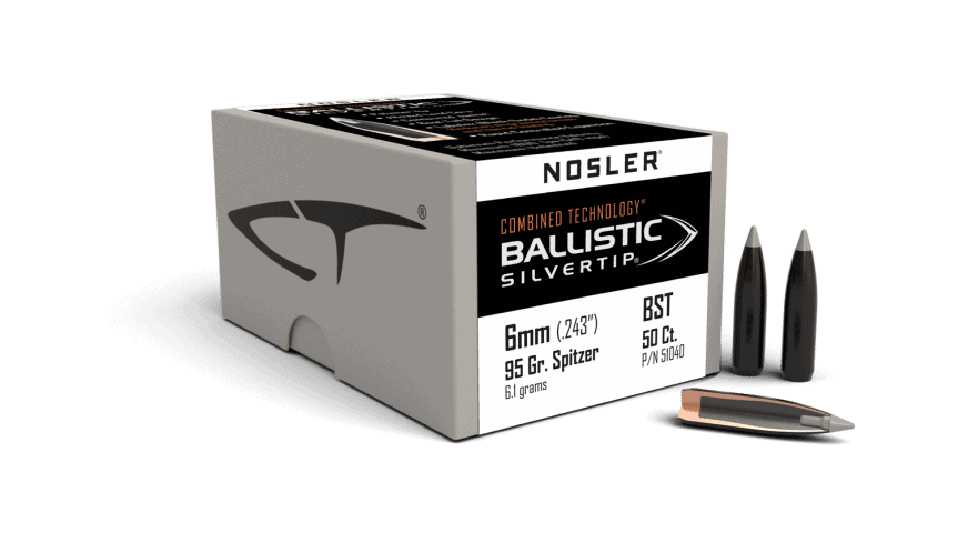 Featured image for “Nosler 243 Cal 6mm 95gr Ballistic Silvertip (50ct)”