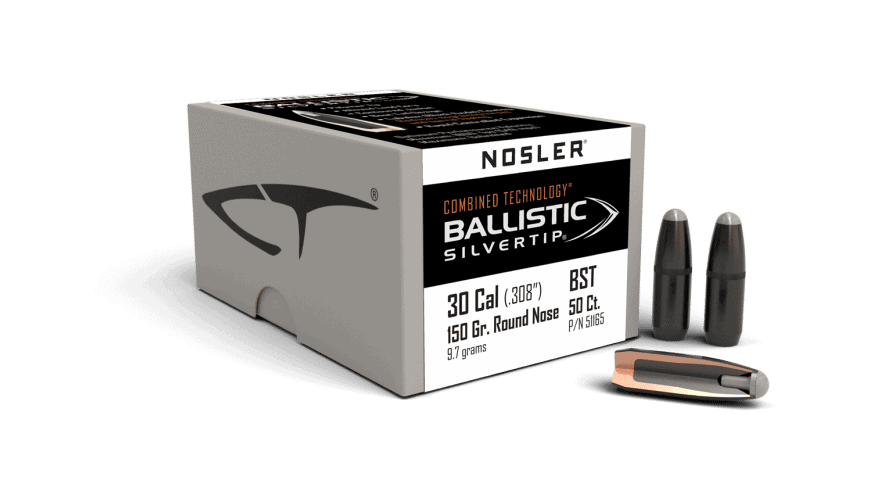 Featured image for “Nosler 30 Cal 150gr RN Ballistic Silvertip (50ct)”