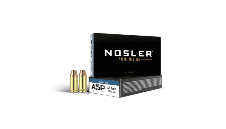 Nosler 45 ACP 185gr JHP ASP Handgun Ammunition (50ct) - 51271