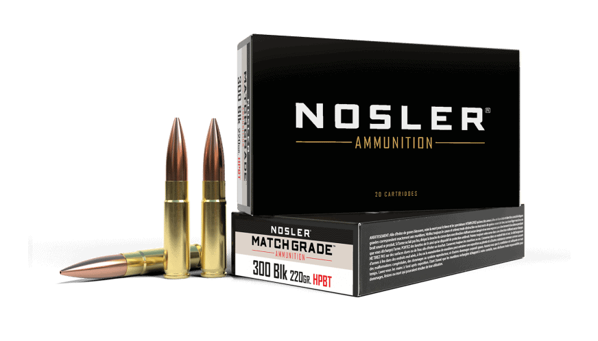 Featured image for “Nosler 300 AAC Blackout 220gr Subsonic Match Grade Ammunition (20ct)”