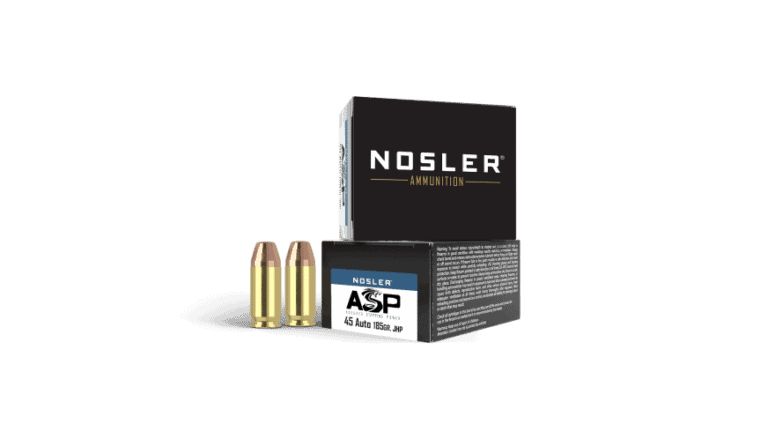 Nosler 45 ACP 185gr JHP ASP Handgun Ammunition (20ct) - 51278