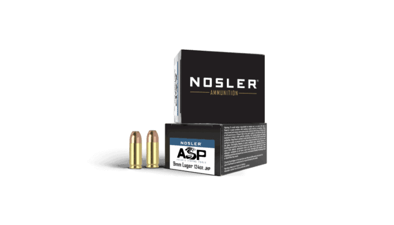 Nosler 9mm Luger 124gr JHP ASP Handgun Ammunition  (20ct) - 51286