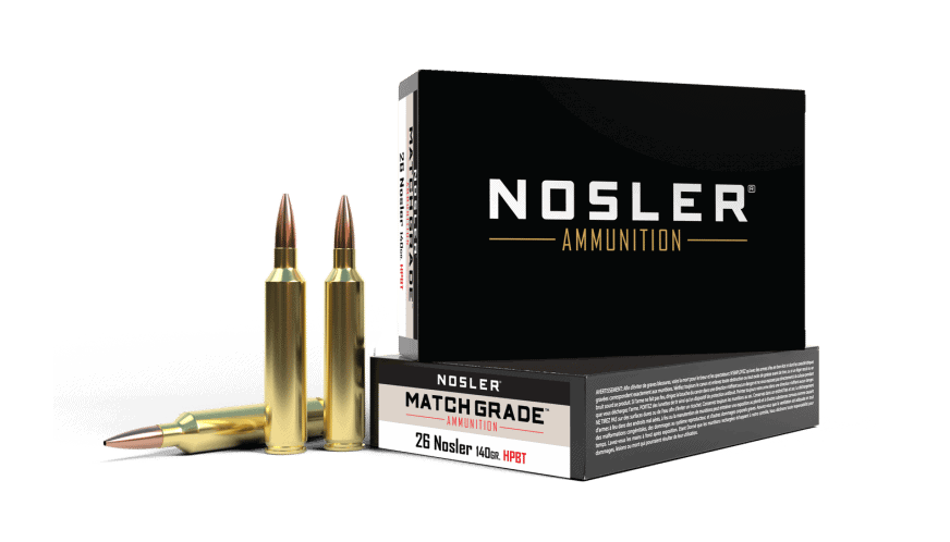 Featured image for “Nosler 26 Nosler 140gr Custom Competition Match Grade Ammunition (20ct)”
