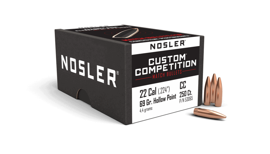 Featured image for “Nosler 22 Cal 69gr HPBT Custom Competition (250ct)”