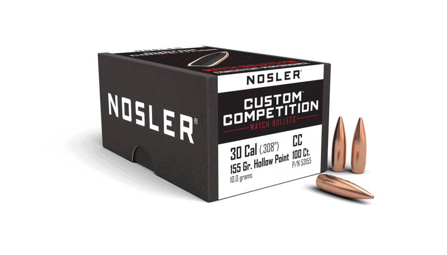 Featured image for “Nosler 30 Cal 155gr HPBT Custom Competition (100ct)”