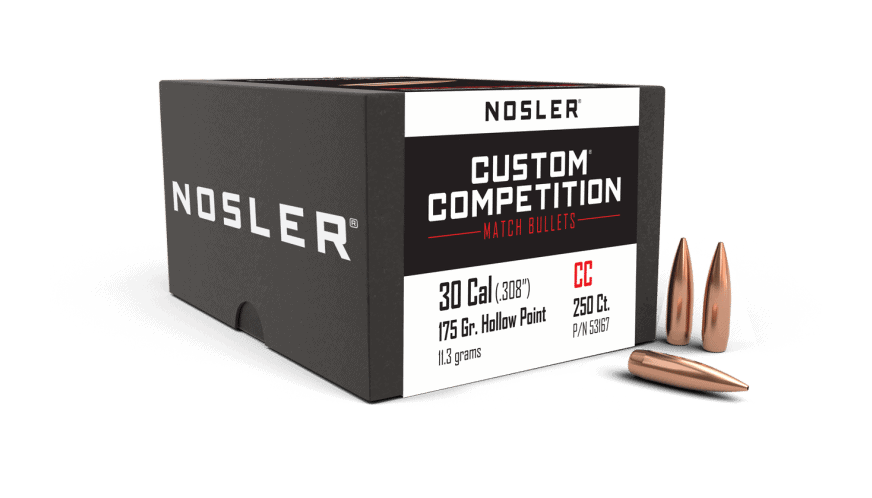 Featured image for “Nosler 30 Cal 175gr HPBT Custom Competition (250ct)”