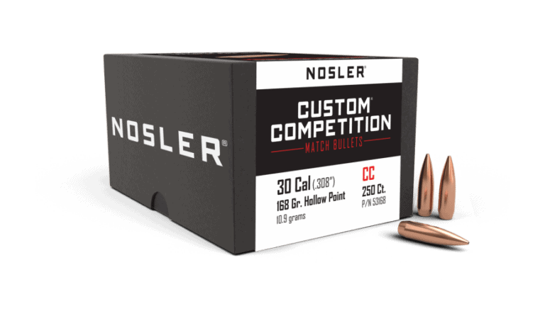Nosler 30 Caliber 168gr HPBT Custom Competition (250ct) - BN53168