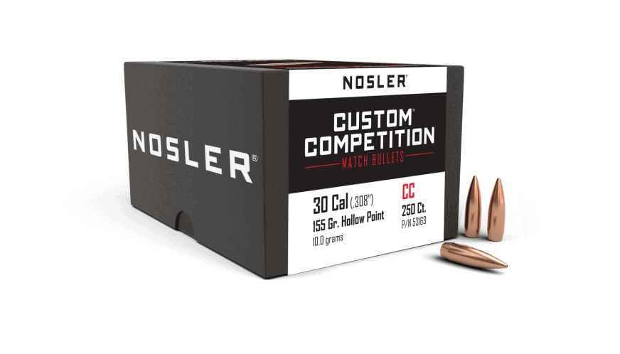 Featured image for “Nosler 30 Cal 155gr HPBT Custom Competition (250ct)”