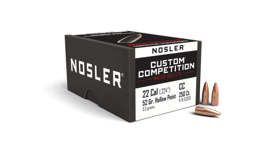 Featured image for “Nosler 22 Cal 52gr HPBT Custom Competition (250ct)”