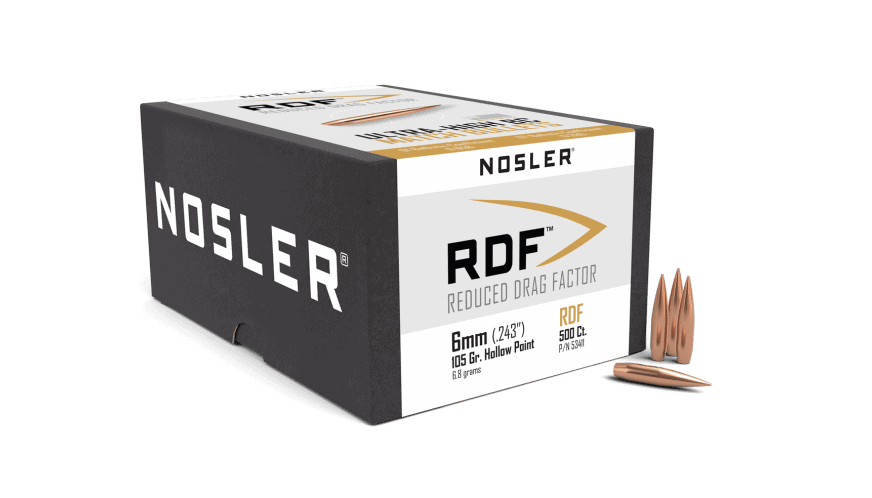 Featured image for “Nosler 243 Cal 6mm 105gr RDF (500ct)”