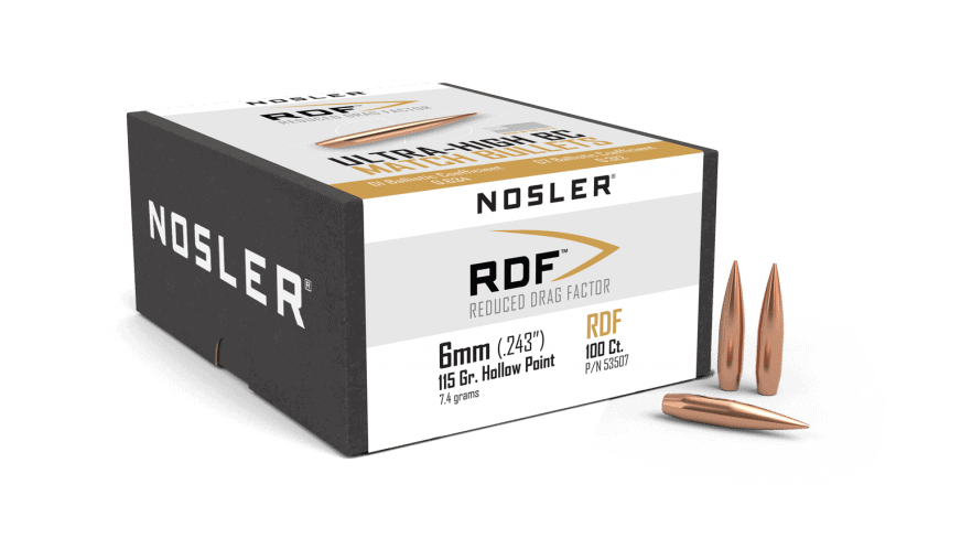 Featured image for “Nosler 243 Cal 6mm 115gr RDF (100ct)”