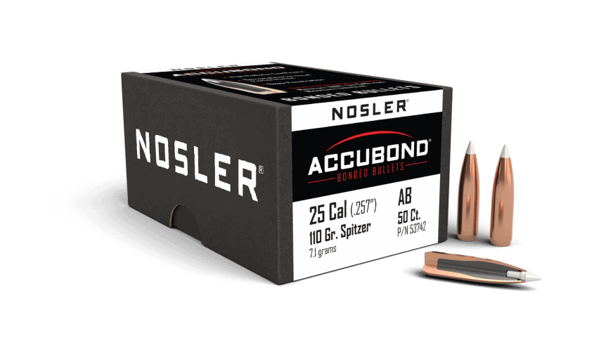 Featured image for “Nosler 25 Cal 110gr AccuBond (50ct)”