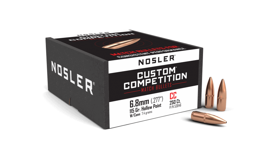 Featured image for “Nosler 270 Cal 6.8mm 115gr HPBT Cann .530 Custom Competition (250ct)”