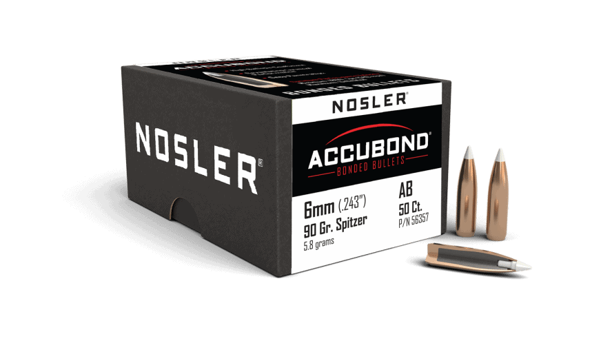 Featured image for “Nosler 243 Cal 6mm 90gr AccuBond (50ct)”