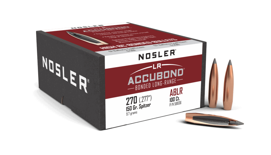 Featured image for “Nosler 270 Cal 6.8mm 150gr AccuBond Long Range (100ct)”