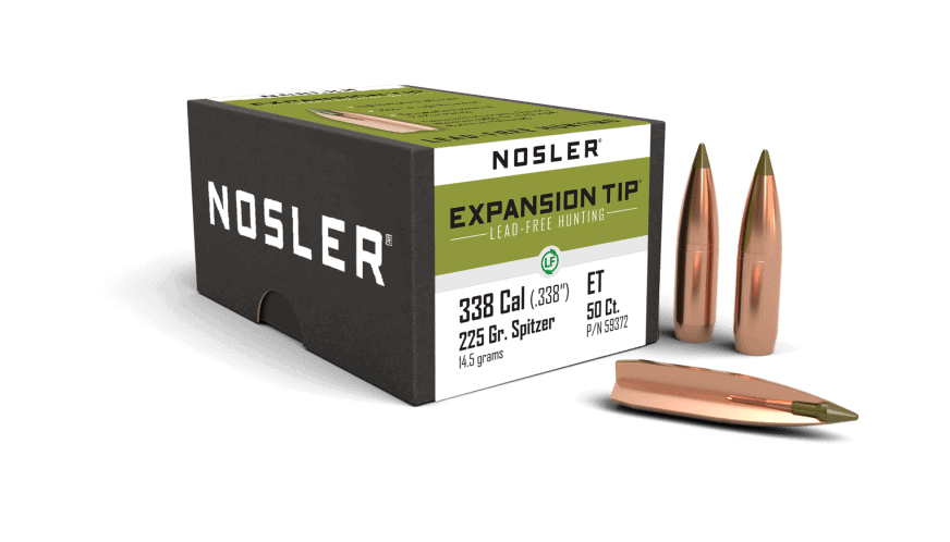 Featured image for “Nosler 338 Cal 225gr Expansion Tip Lead Free (50ct)”