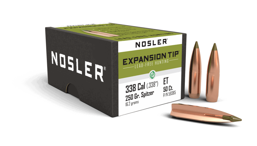 Featured image for “Nosler 338 Cal 250gr Expansion Tip Lead Free  (50ct)”