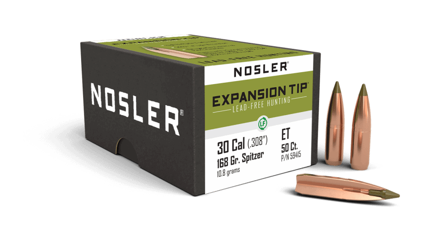 Featured image for “Nosler 30 Cal 168gr Expansion Tip Lead Free (50ct)”