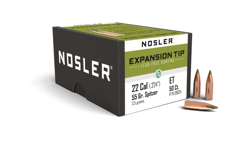 Featured image for “Nosler 22 Cal 55gr Expansion Tip Lead Free (50ct)”