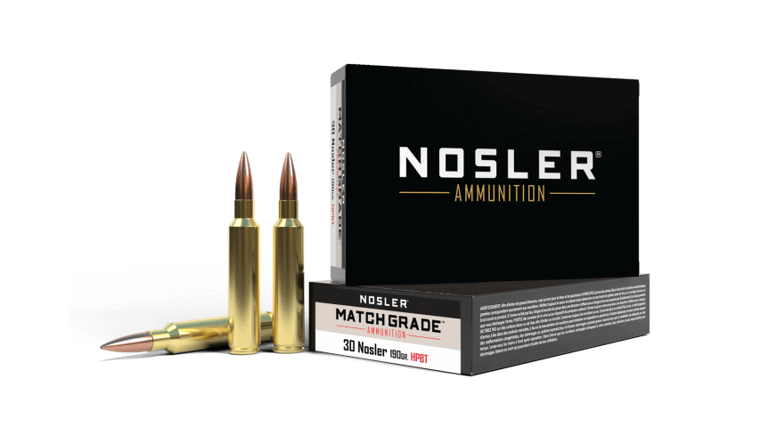 Featured image for “Nosler 30 Nosler 190gr Custom Competition Match Grade Ammunition (20ct)”
