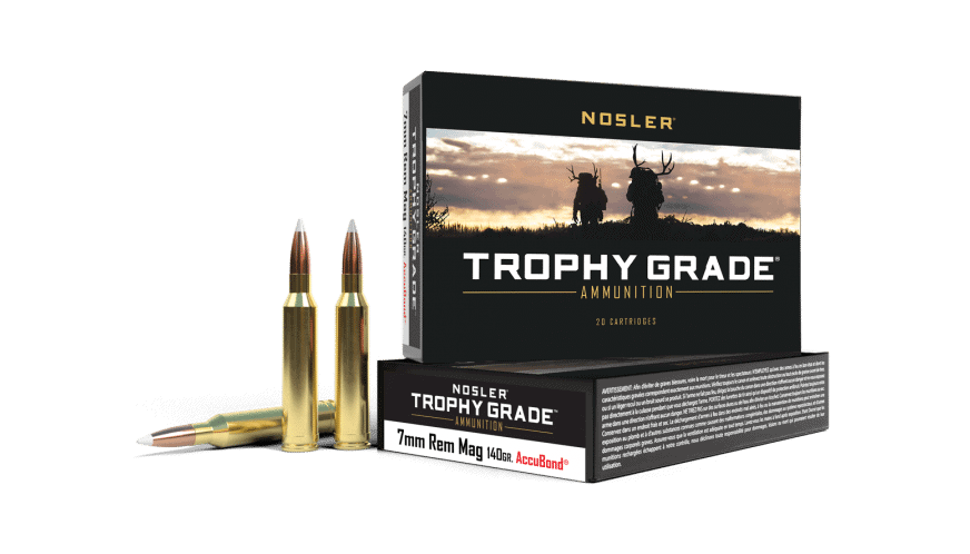 Featured image for “Nosler 7mm Rem Mag 140gr AccuBond Trophy Grade Ammunition (20ct)”