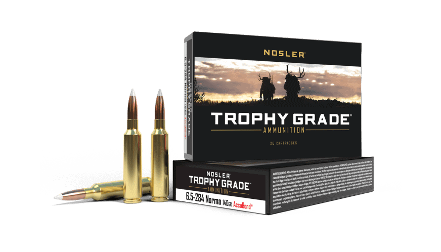 Featured image for “Nosler 6.5x284 Norma 140gr AccuBond Trophy Grade Ammunition (20ct)”