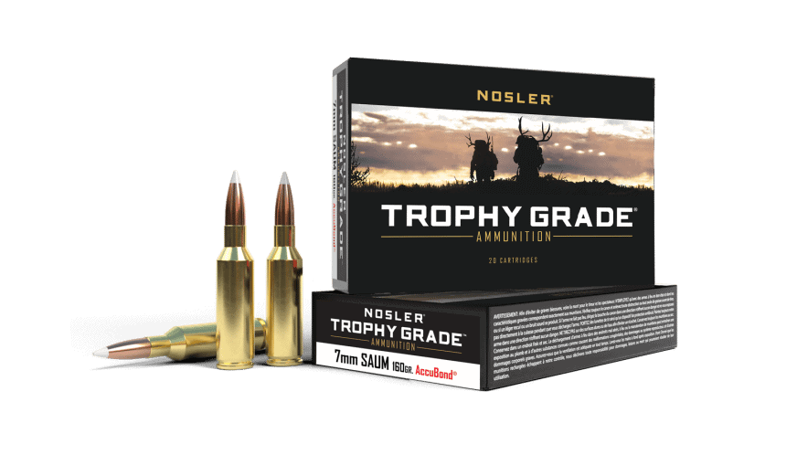 Featured image for “Nosler 7mm SAUM 160gr Accubond Trophy Grade Ammunition (20ct)”