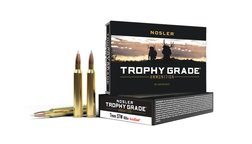 Featured image for “Nosler 7mm STW 160gr AccuBond Trophy Grade Ammunition (20ct)”