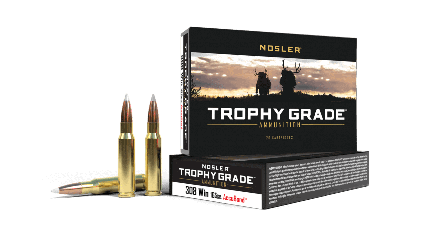 Featured image for “Nosler 308 Win 165gr AccuBond Trophy Grade Ammunition (20ct)”