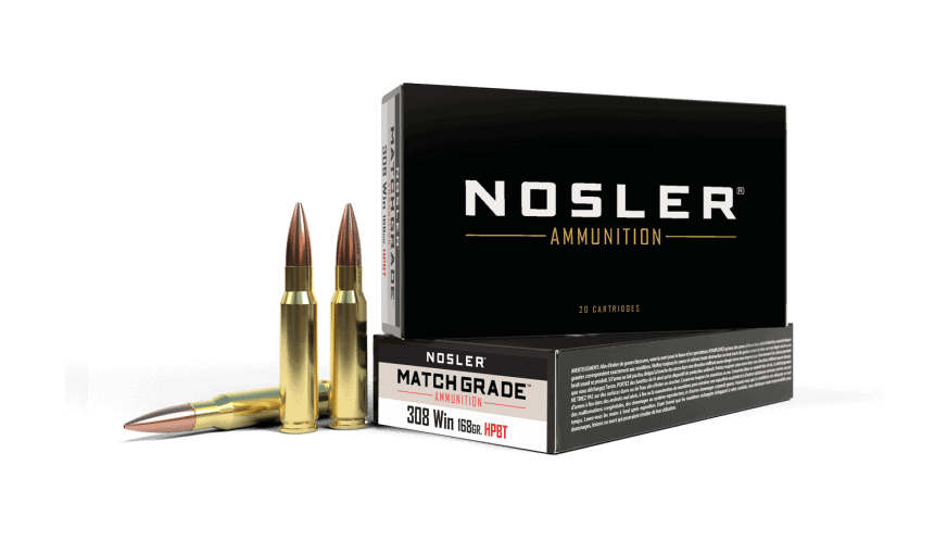 Featured image for “Nosler 308 Win 168gr Custom Competition Match Grade Ammunition (20ct)”