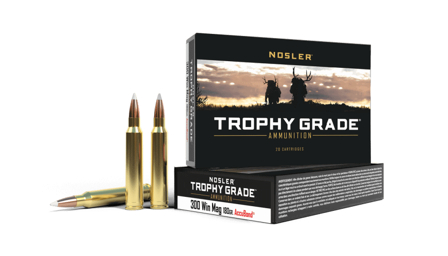 Featured image for “Nosler 300 Win Mag 180gr AccuBond Trophy Grade Ammunition (20ct)”