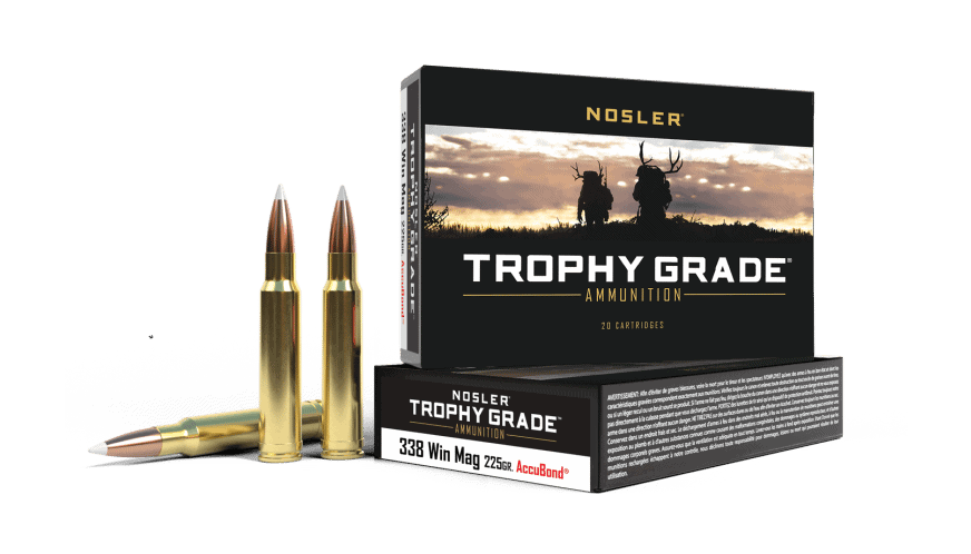 Nosler 338 Win Mag 225gr AccuBond Trophy Grade Ammunition (20ct) - 60074