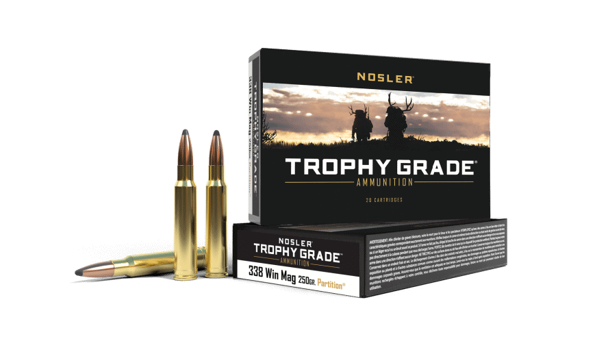 Featured image for “Nosler 338 Win Mag 250gr Partition Trophy Grade Ammunition (20ct)”