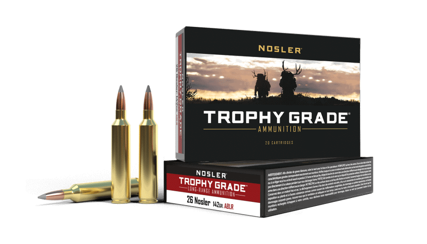 Featured image for “Nosler 26 Nosler 142gr AccuBond Long Range Trophy Grade Ammunition (20ct)”