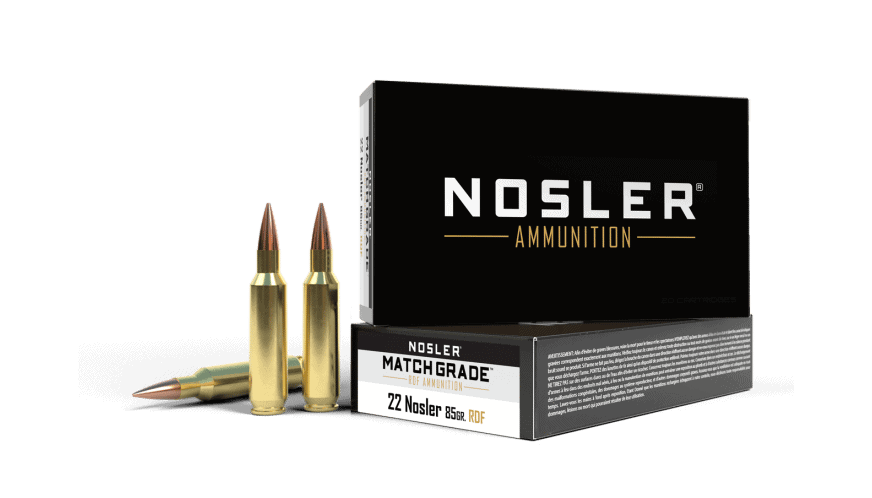 Featured image for “Nosler 22 Nosler 85gr RDF Match Grade Ammunition (20ct)”