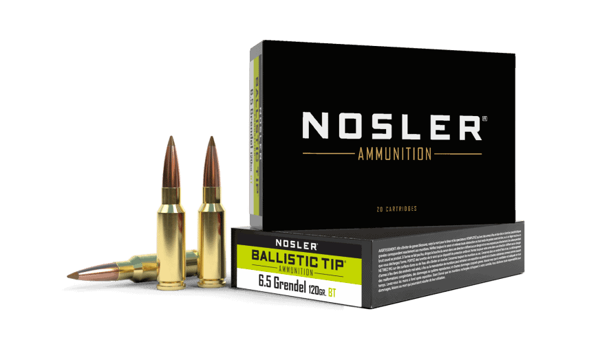 Featured image for “Nosler 6.5 Grendel 120gr Ballistic Tip Hunting Ammunition (20ct)”