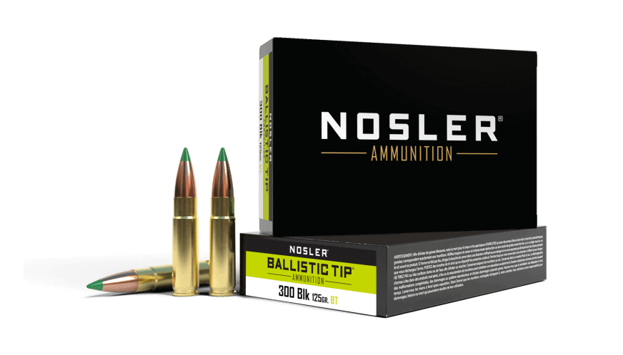 Featured image for “Nosler 300 AAC Blackout 125gr Ballistic Tip Hunting Ammunition (20ct)”