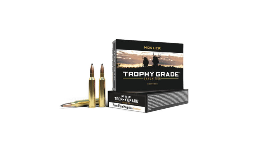 Featured image for “Nosler 7mm Rem Mag 160gr Partition Trophy Grade Ammunition (20ct)”